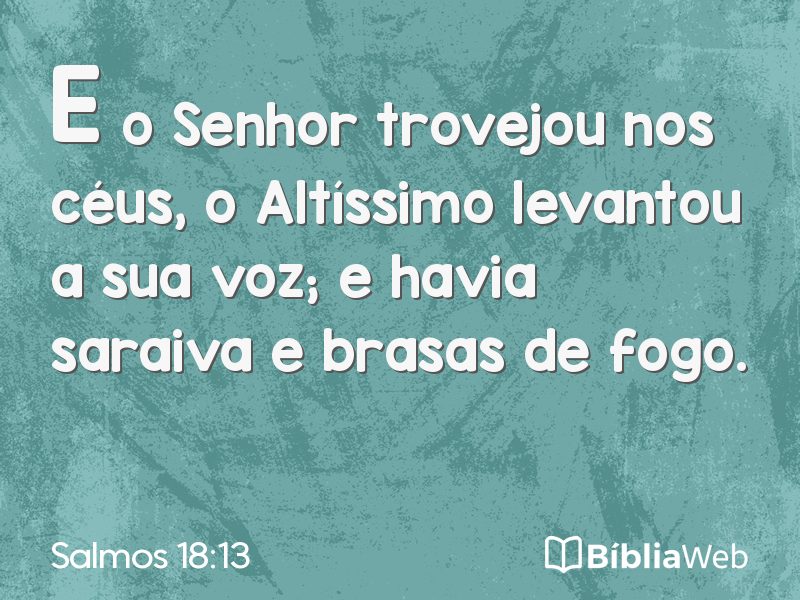 Salmos 18:13 em imagem para compartilhar