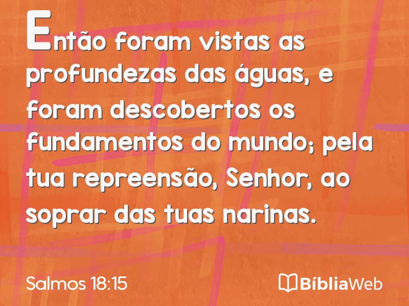 Salmos 18:15 em imagem para compartilhar