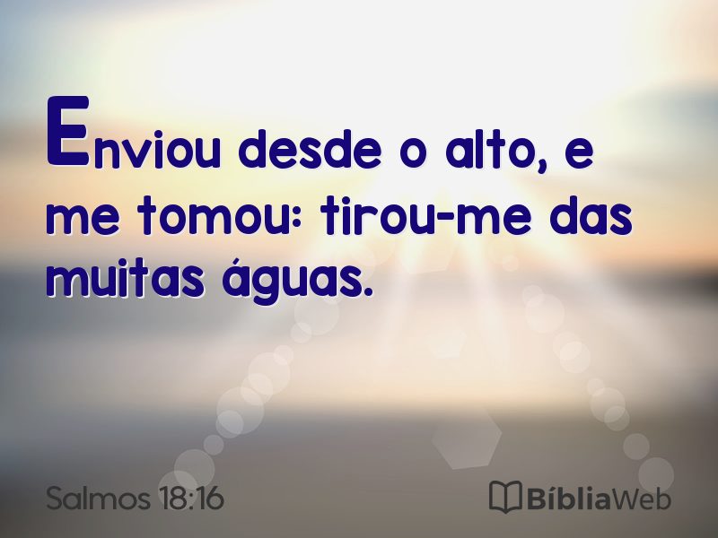 Salmos 18:16 em imagem para compartilhar