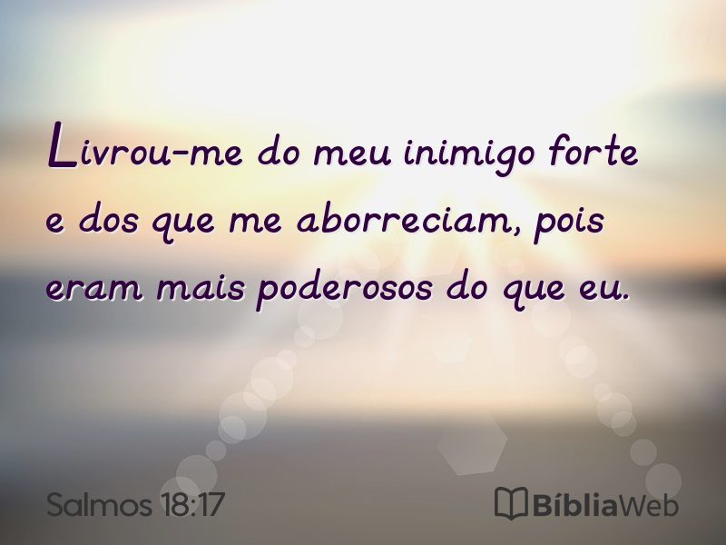 Salmos 18:17 em imagem para compartilhar