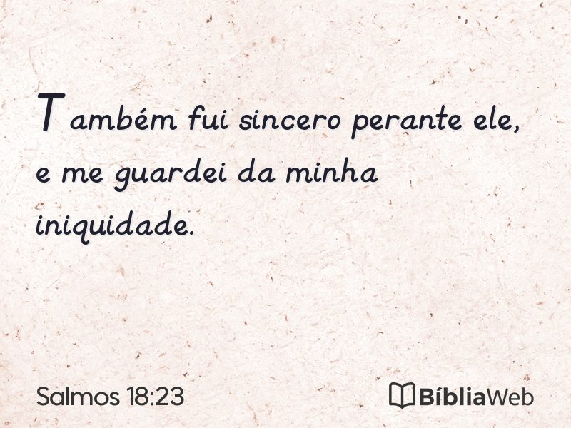 Salmos 18:23 em imagem para compartilhar