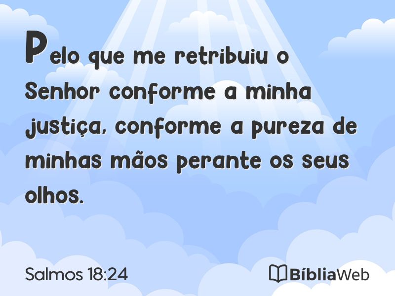 Salmos 18:24 em imagem para compartilhar