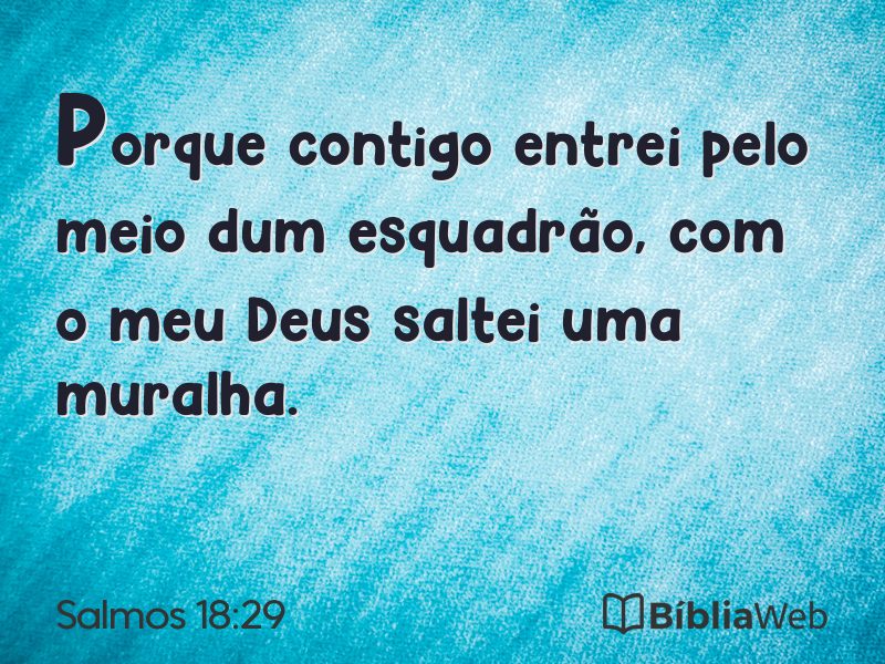 Salmos 18:29 em imagem para compartilhar