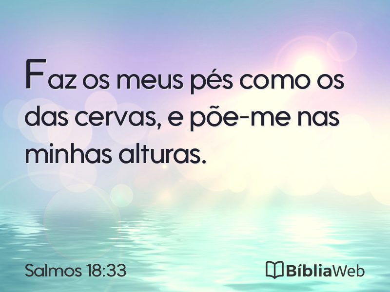 Salmos 18:33 em imagem para compartilhar