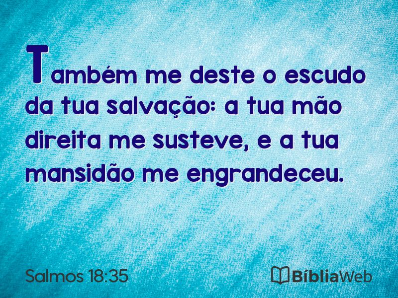 Salmos 18:35 em imagem para compartilhar