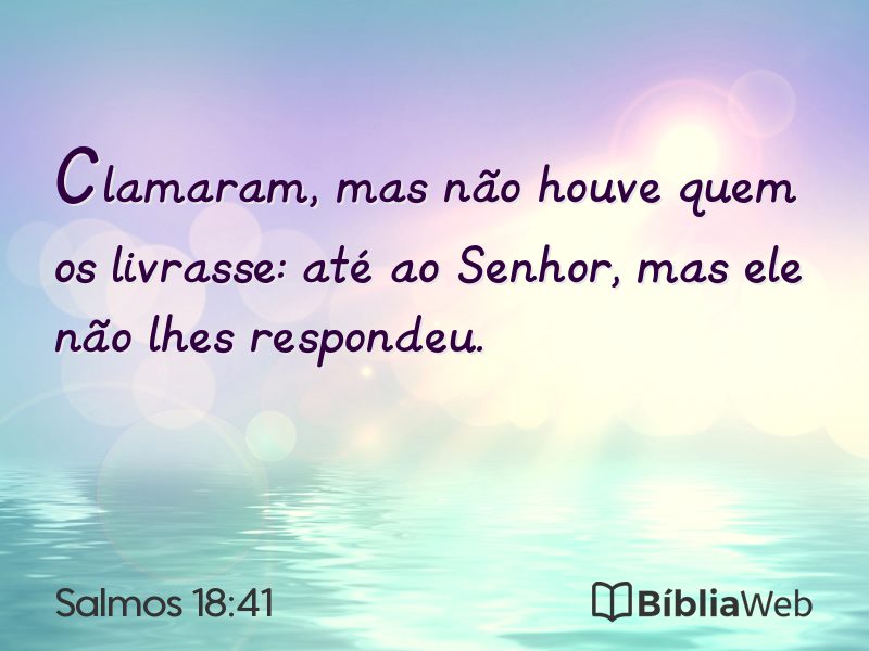 Salmos 18:41 em imagem para compartilhar