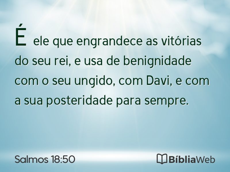 Salmos 18:50 em imagem para compartilhar