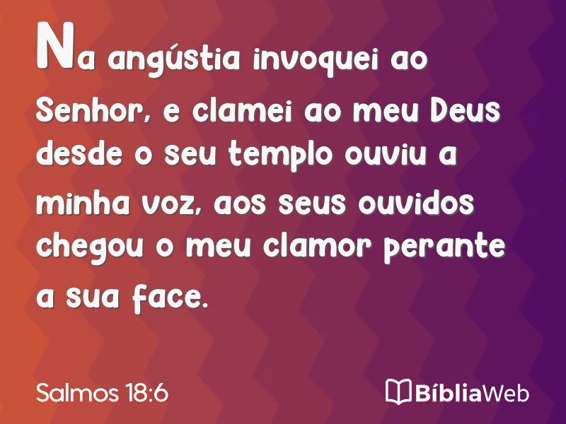 Salmos 18:6 em imagem para compartilhar