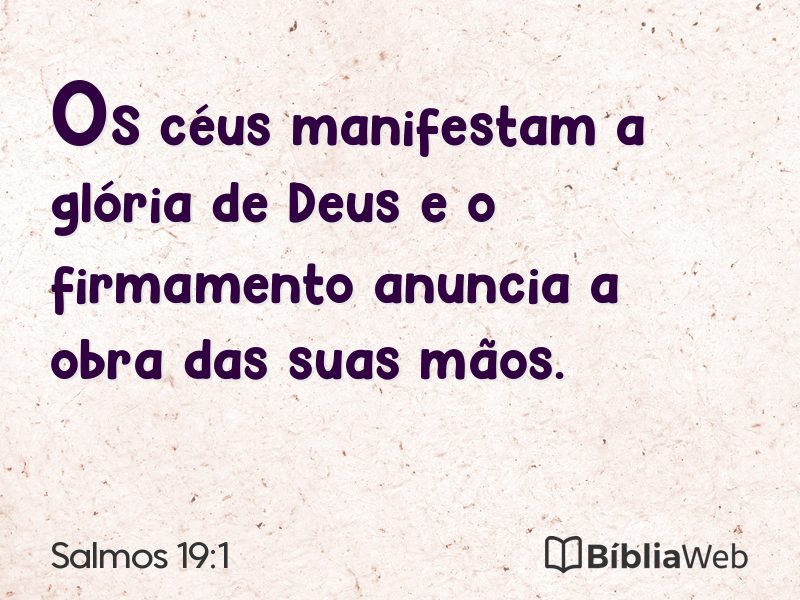 Salmos 19:1 em imagem para compartilhar