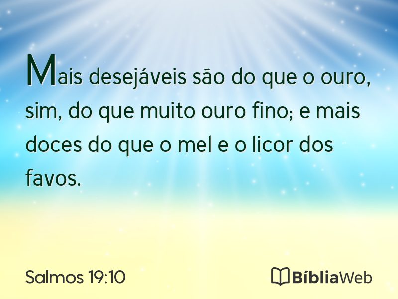 Salmos 19:10 em imagem para compartilhar