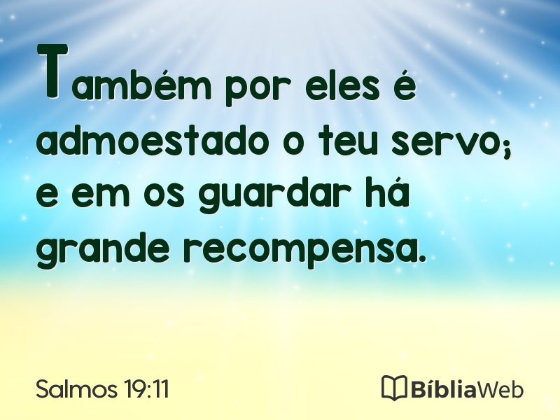 Salmos 19:11 em imagem para compartilhar
