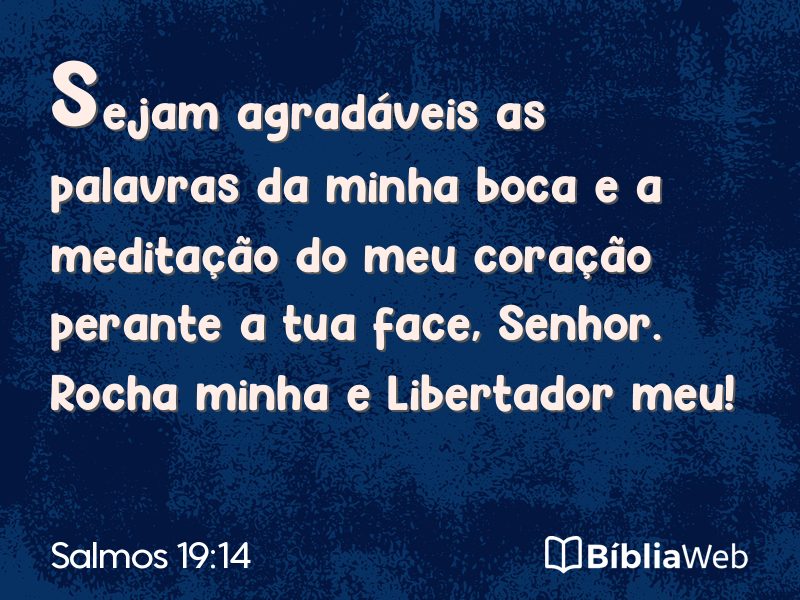 Salmos 19:14 em imagem para compartilhar