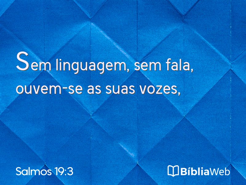 Salmos 19:3 em imagem para compartilhar