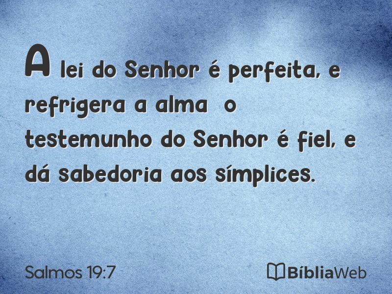 Salmos 19:7 em imagem para compartilhar
