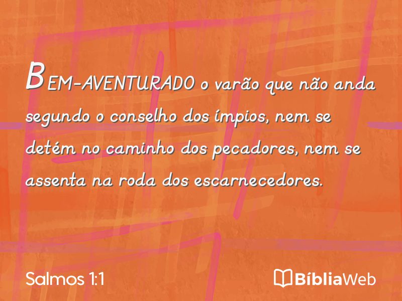 Salmos 1:1 em imagem para compartilhar