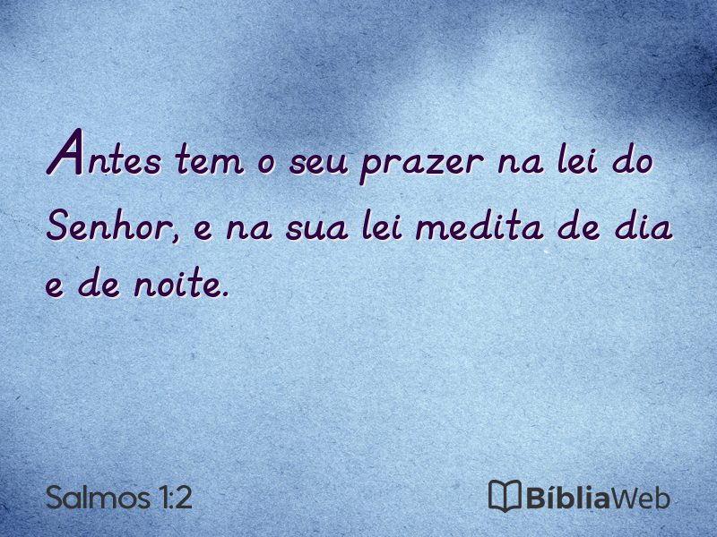 Salmos 1:2 em imagem para compartilhar