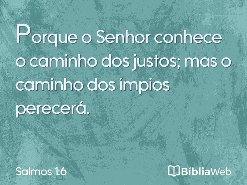 Salmos 1:6 em imagem para compartilhar