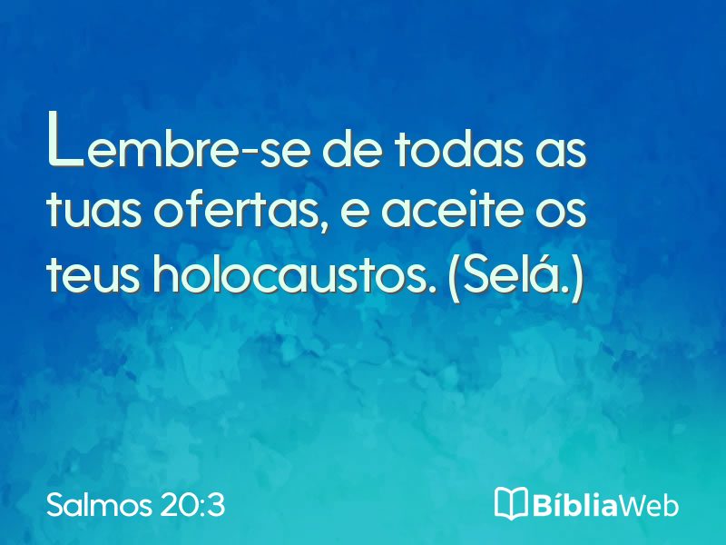 Salmos 20:3 em imagem para compartilhar
