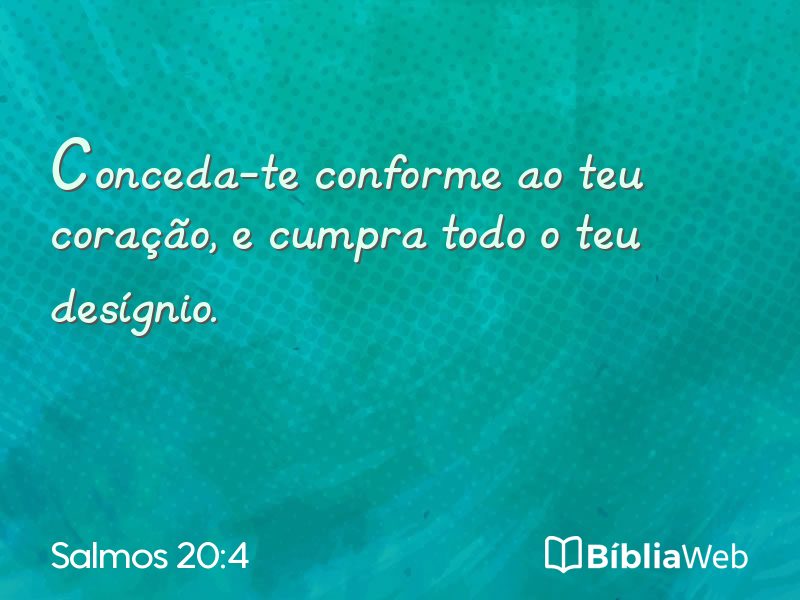Salmos 20:4 em imagem para compartilhar