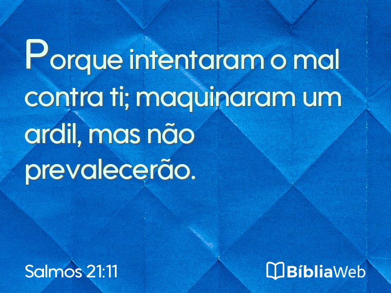 Salmos 21:11 em imagem para compartilhar