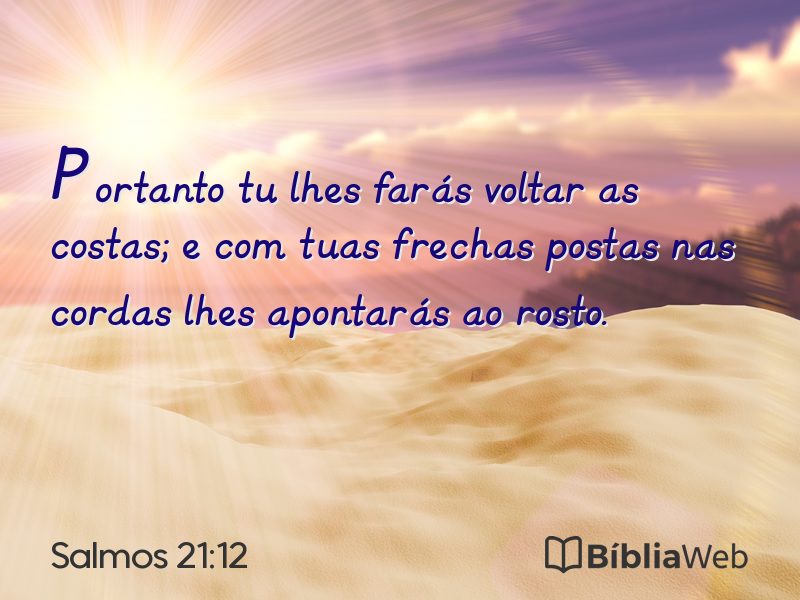 Salmos 21:12 em imagem para compartilhar