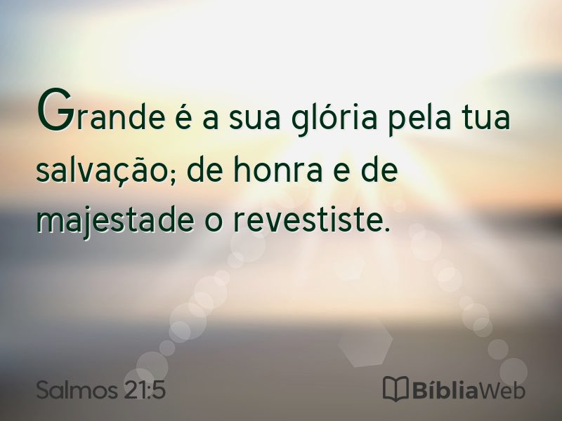 Salmos 21:5 em imagem para compartilhar