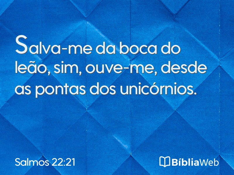 Salmos 22:21 em imagem para compartilhar