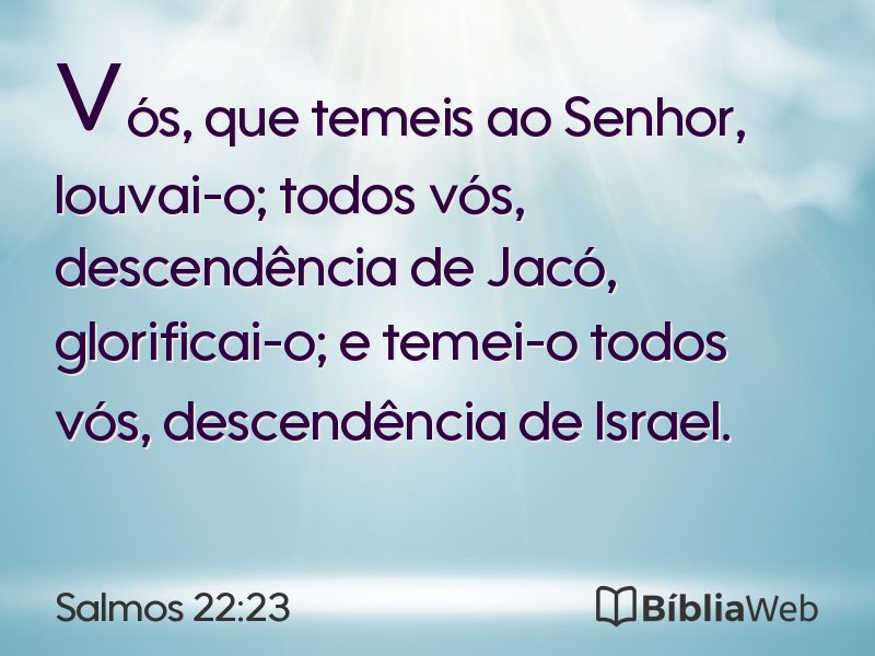 Salmos 22:23 em imagem para compartilhar