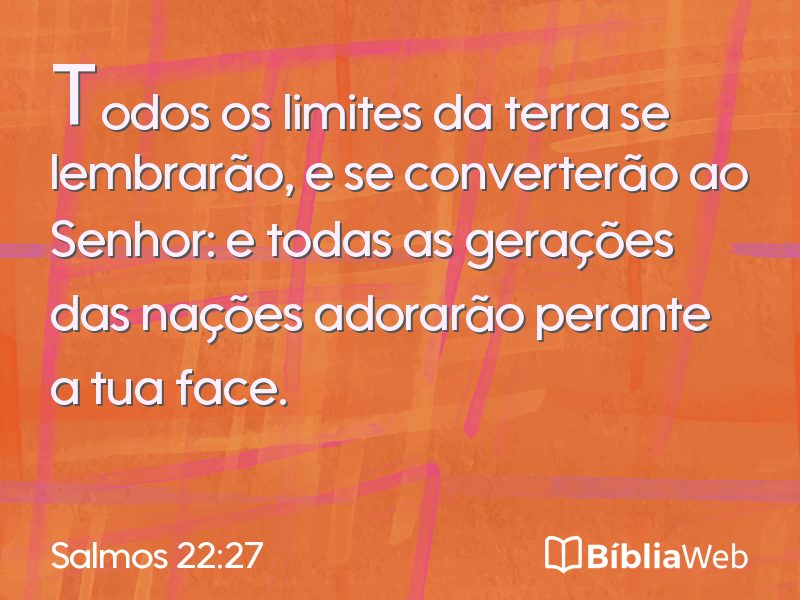 Salmos 22:27 em imagem para compartilhar