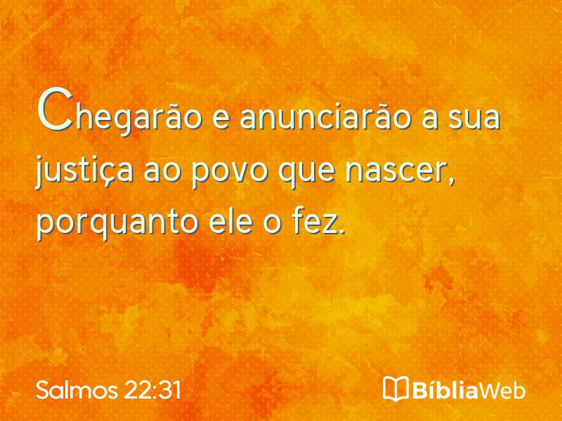 Salmos 22:31 em imagem para compartilhar