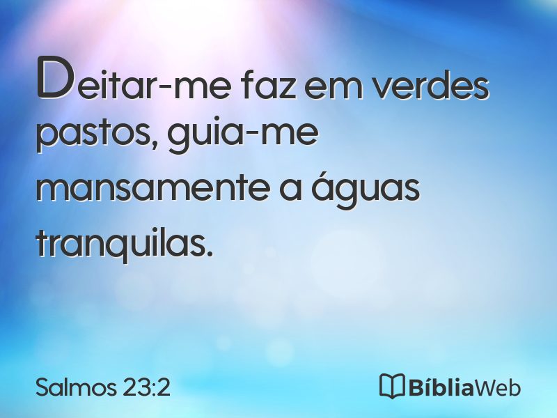 Salmos 23:2 em imagem para compartilhar