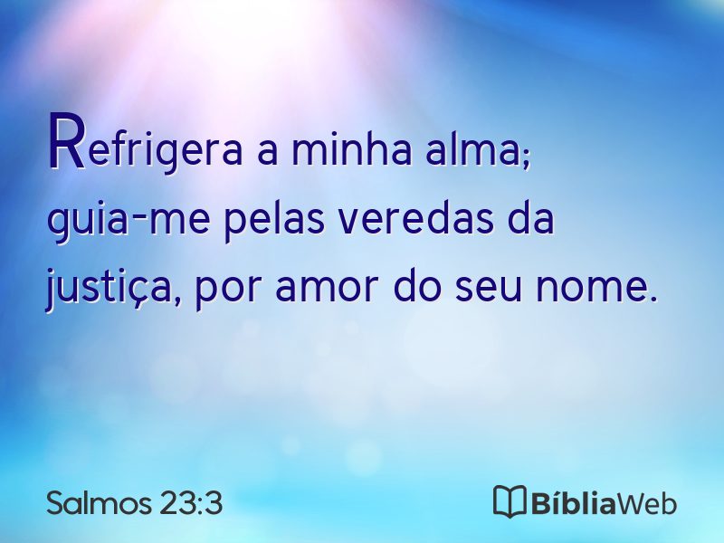 Salmos 23:3 em imagem para compartilhar