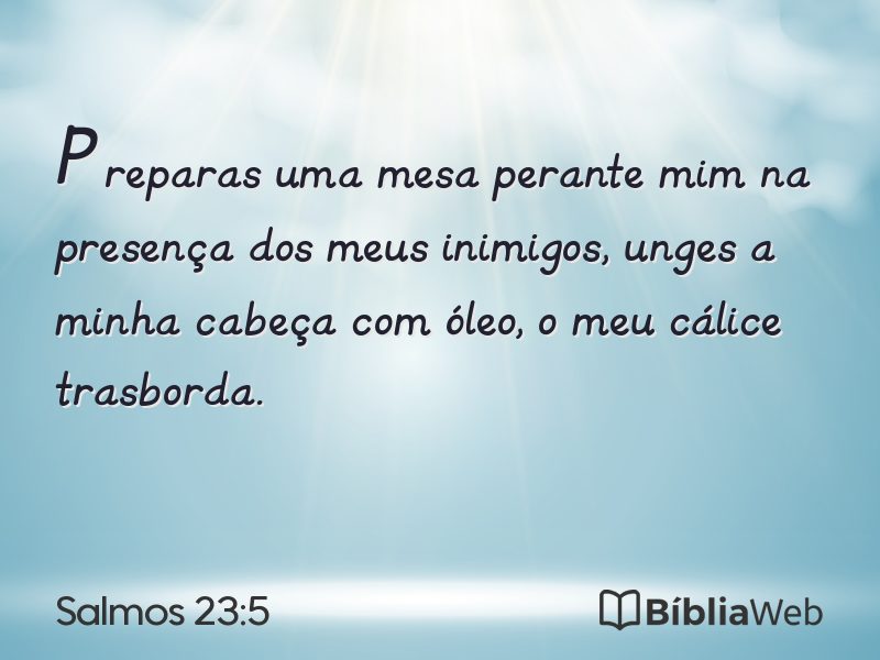Salmos 23:5 em imagem para compartilhar