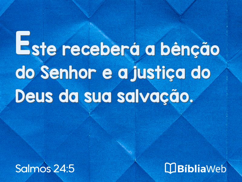 Salmos 24:5 em imagem para compartilhar