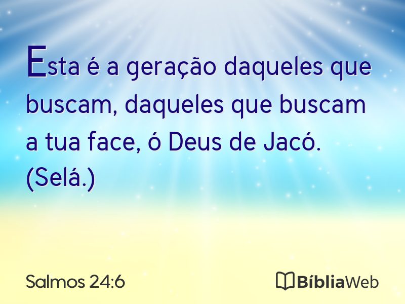 Salmos 24:6 em imagem para compartilhar