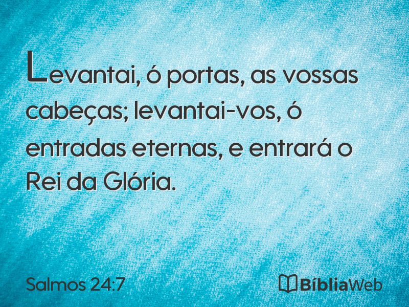 Salmos 24:7 em imagem para compartilhar