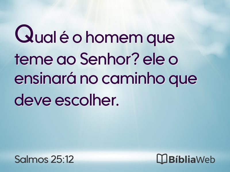Salmos 25:12 em imagem para compartilhar
