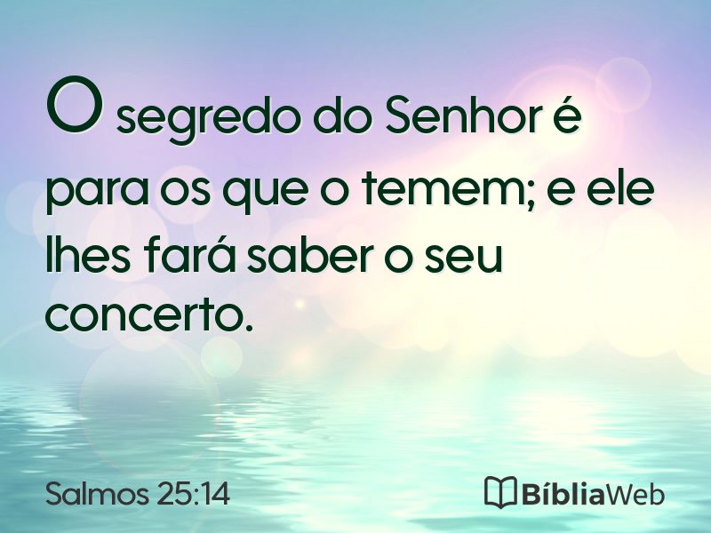 Salmos 25:14 em imagem para compartilhar