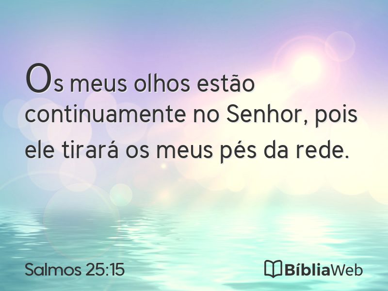 Salmos 25:15 em imagem para compartilhar