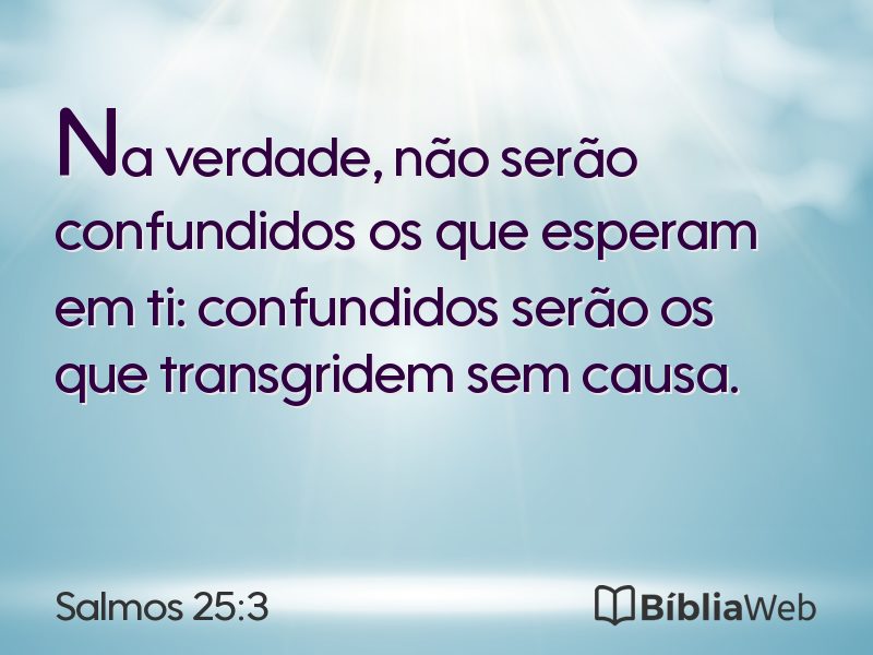 Salmos 25:3 em imagem para compartilhar