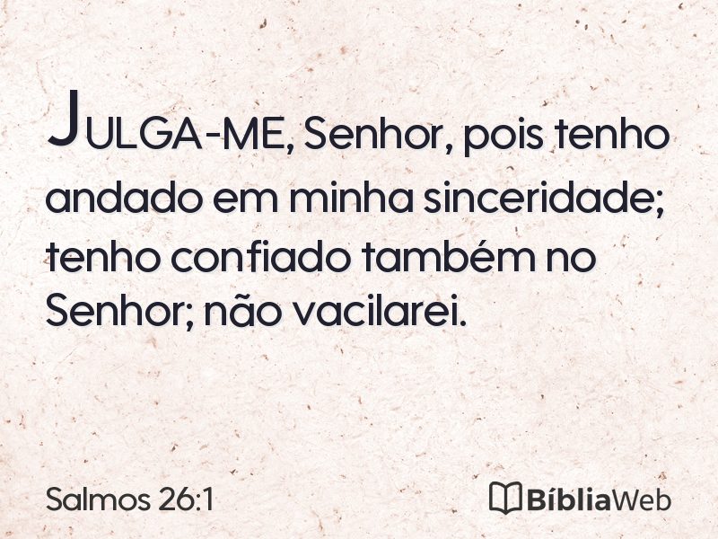 Salmos 26:1 em imagem para compartilhar