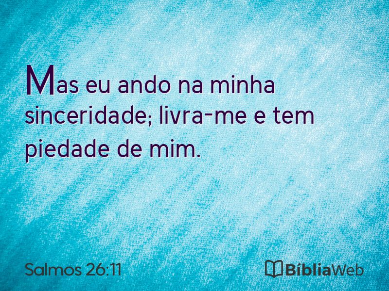 Salmos 26:11 em imagem para compartilhar