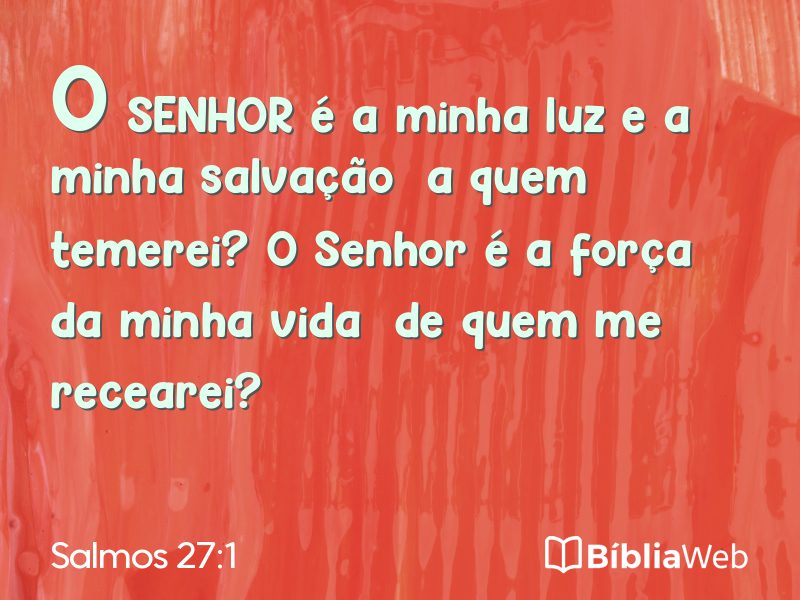 Salmos 27:1 em imagem para compartilhar