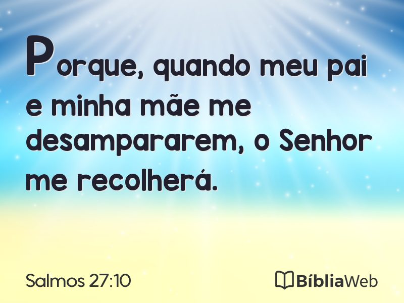Salmos 27:10 em imagem para compartilhar