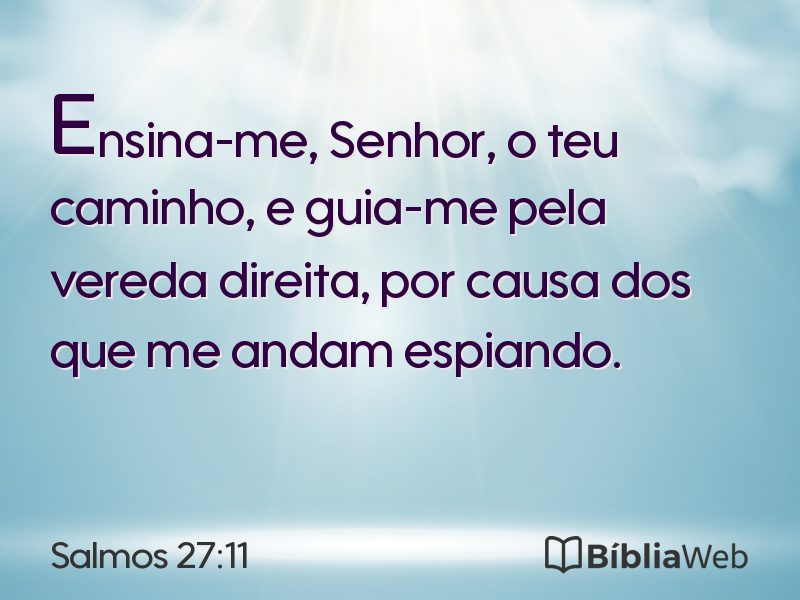 Salmos 27:11 em imagem para compartilhar