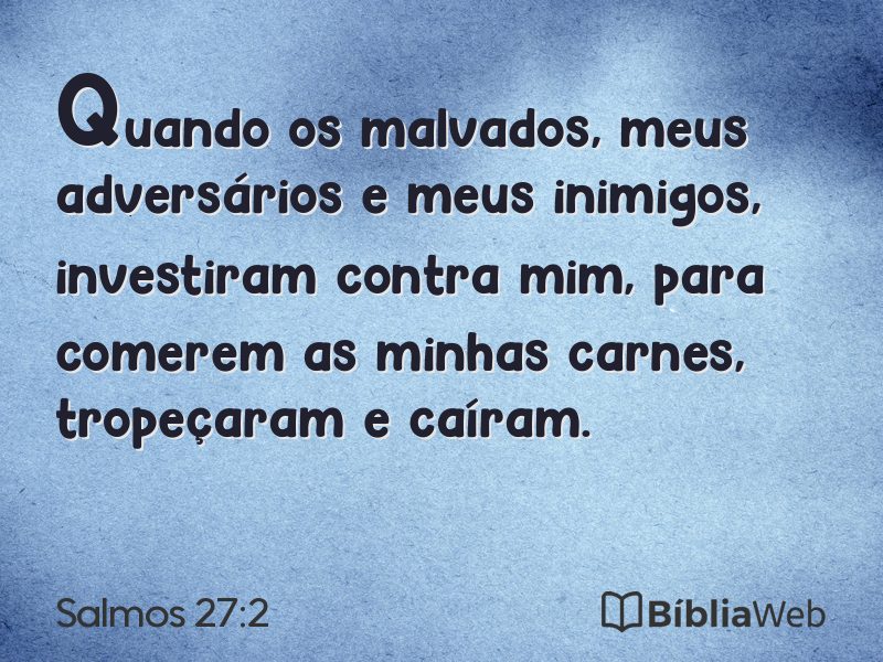 Salmos 27:2 em imagem para compartilhar