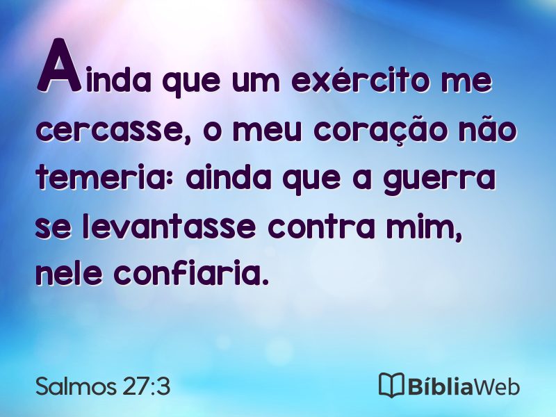 Salmos 27:3 em imagem para compartilhar
