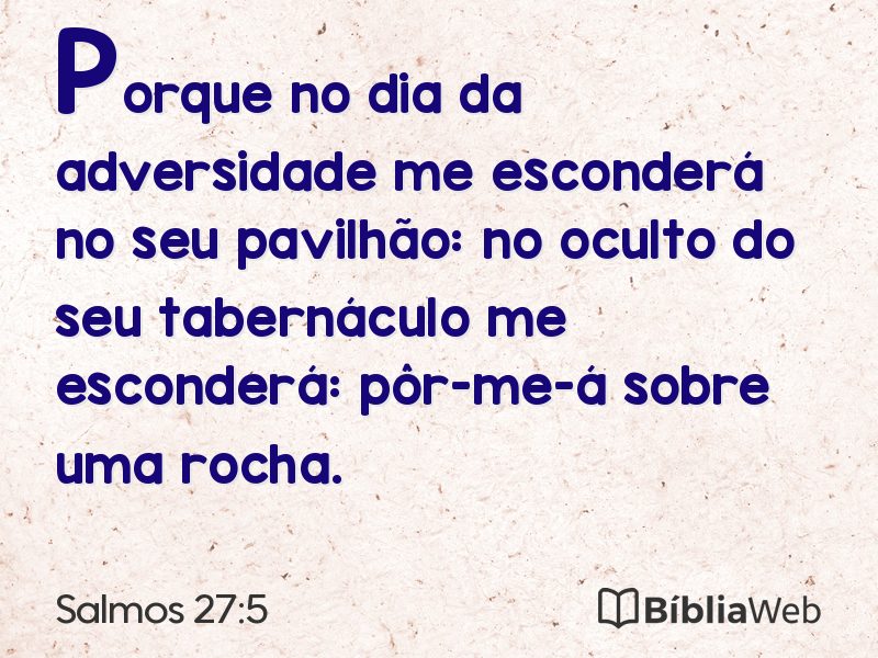 Salmos 27:5 em imagem para compartilhar