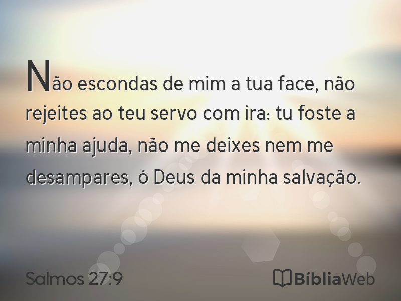 Salmos 27:9 em imagem para compartilhar