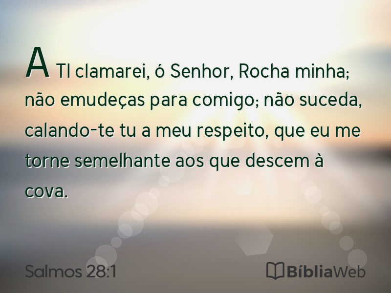 Salmos 28:1 em imagem para compartilhar